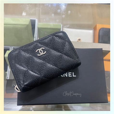 chanel slg prices 2017|Chanel card holder with zipper.